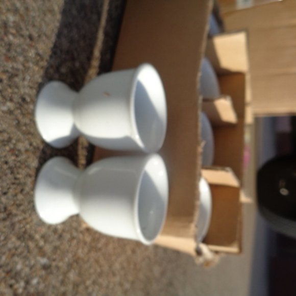 Vintage Scandinavian set of 12 ceramic egg holders, Ceramic Egg Cup, Egg Stand - Picture 7 of 9